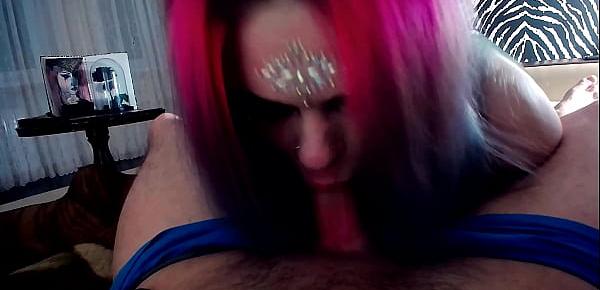  Hot Sexy Horny Young Succubus Seducing, Sucking, Blowjob and Deepthroat for me on Halloween Night
